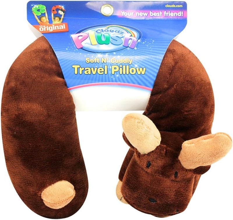 Cloudz Plush Animal Neck Pillows - Moose - Image 1